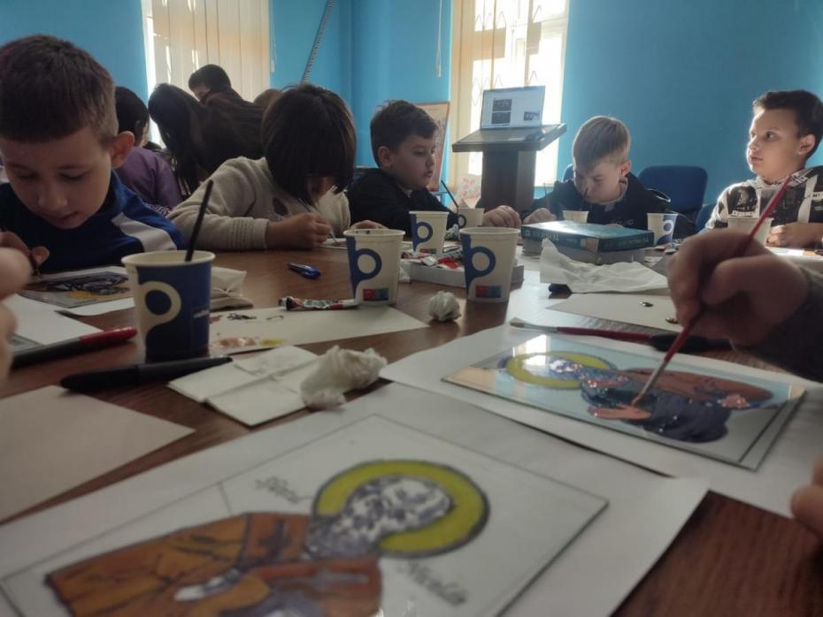 Atelier de pictură icoane pe sticlă la Centrul educațional al Protopopiatului Dorohoi